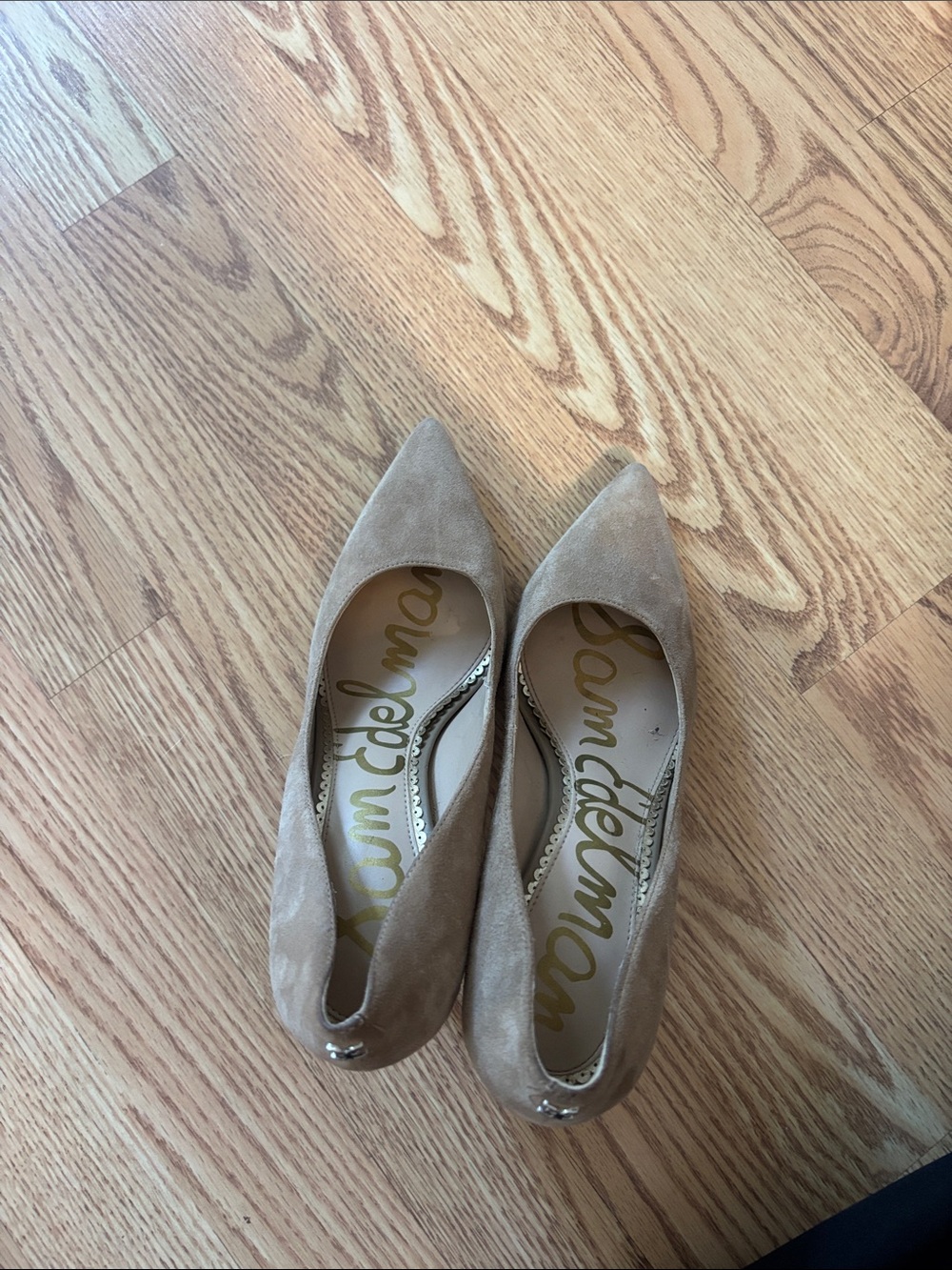 Sam Edelman Tan Suede Pointed Toe Heels